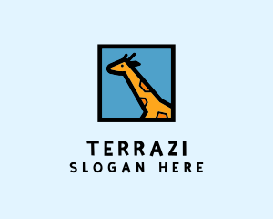 Wildlife Giraffe Frame  logo design