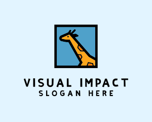 Image - Wildlife Giraffe Frame logo design