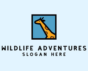 Wildlife Giraffe Frame  logo design