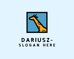 Safari Park - Wildlife Giraffe Frame logo design