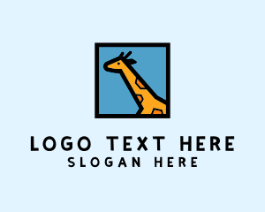 Savanna - Wildlife Giraffe Frame logo design