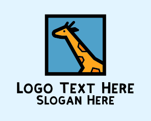 Madagascar - Wildlife Giraffe Frame logo design