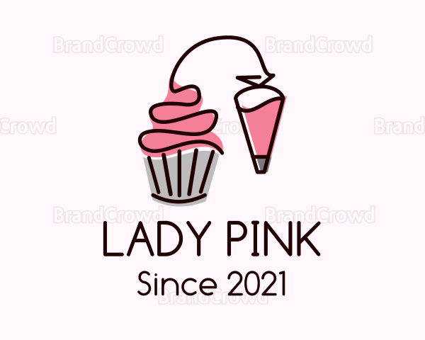 Cupcake Muffin Icing Logo