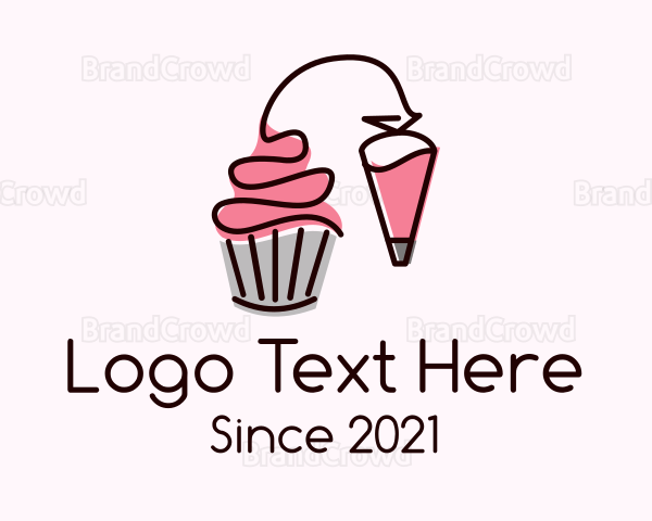 Cupcake Muffin Icing Logo