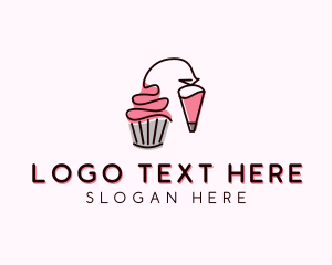 Shop - Cupcake Muffin Icing logo design