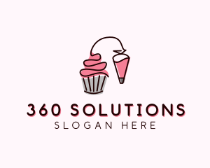 Cupcake Muffin Icing  logo design