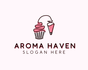 Cupcake Muffin Icing  logo design