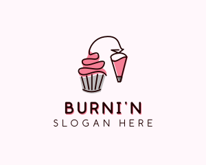 Cupcake Muffin Icing  logo design