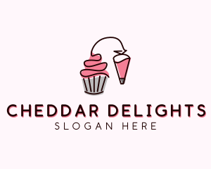 Cupcake Muffin Icing  logo design