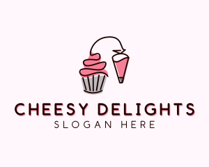 Cupcake Muffin Icing  logo design