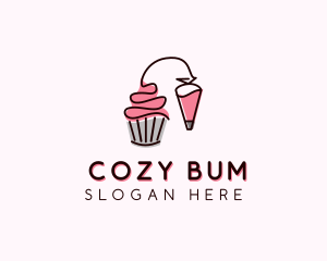 Cupcake Muffin Icing  logo design