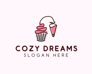 Cupcake Muffin Icing  logo design