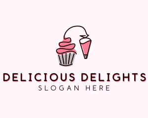 Cupcake Muffin Icing  logo design