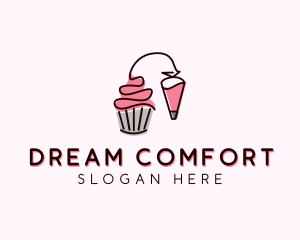 Cupcake Muffin Icing  logo design