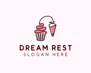 Cupcake Muffin Icing  logo design