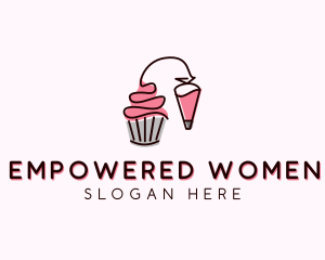 Cupcake Muffin Icing  logo design