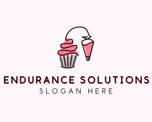 Cupcake Muffin Icing  logo design