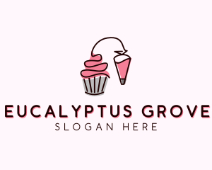 Cupcake Muffin Icing  logo design