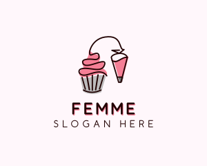 Cupcake Muffin Icing  logo design