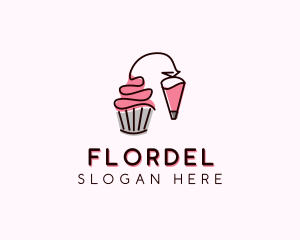 Cupcake Muffin Icing  logo design