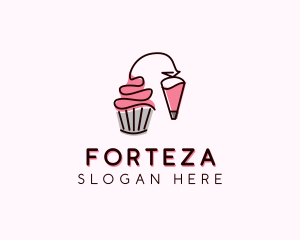 Cupcake Muffin Icing  logo design