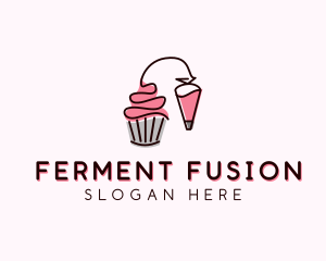 Cupcake Muffin Icing  logo design