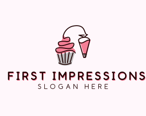 Cupcake Muffin Icing  logo design