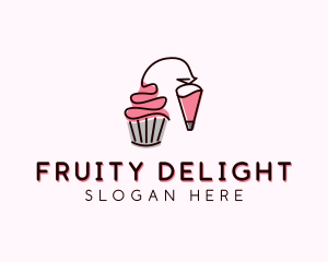 Cupcake Muffin Icing  logo design