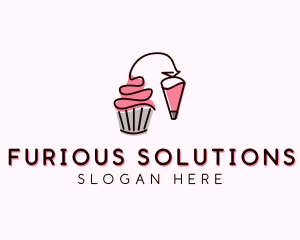 Cupcake Muffin Icing  logo design