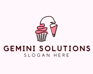 Cupcake Muffin Icing  logo design