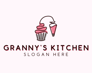 Cupcake Muffin Icing  logo design