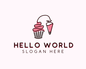 Cupcake Muffin Icing  logo design