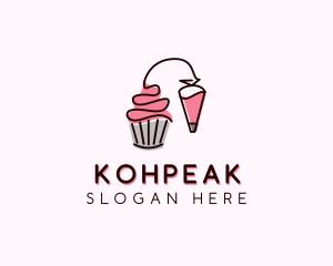 Cupcake Muffin Icing  logo design