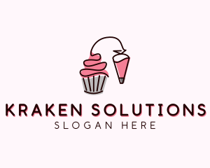 Cupcake Muffin Icing  logo design