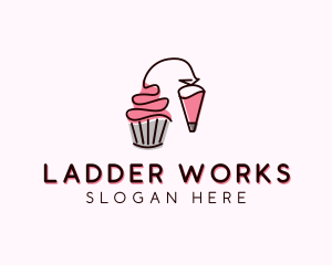 Cupcake Muffin Icing  logo design