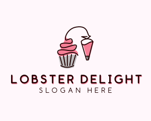 Cupcake Muffin Icing  logo design