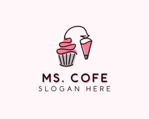 Cupcake Muffin Icing  logo design