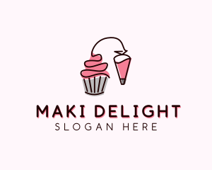 Cupcake Muffin Icing  logo design