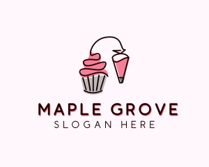 Cupcake Muffin Icing  logo design