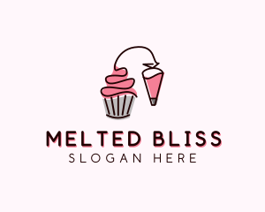 Cupcake Muffin Icing  logo design