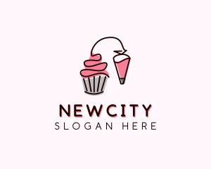 Cupcake Muffin Icing  logo design