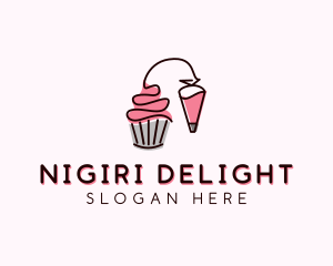 Cupcake Muffin Icing  logo design