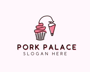 Cupcake Muffin Icing  logo design