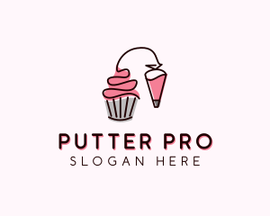 Cupcake Muffin Icing  logo design