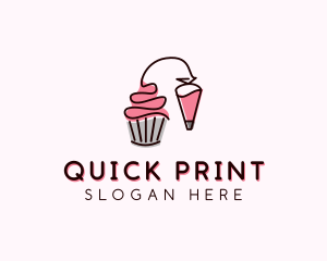 Cupcake Muffin Icing  logo design