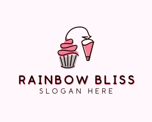 Cupcake Muffin Icing  logo design