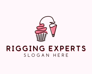 Cupcake Muffin Icing  logo design