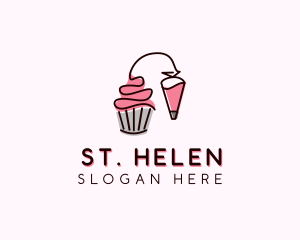 Cupcake Muffin Icing  logo design