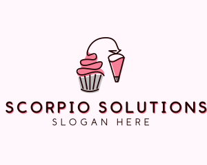 Cupcake Muffin Icing  logo design