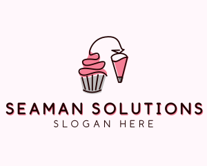 Cupcake Muffin Icing  logo design